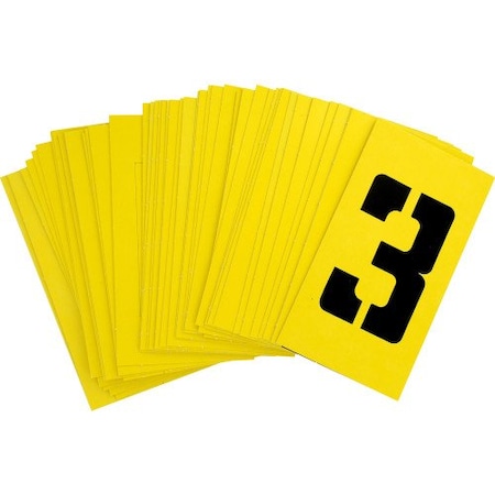 Hillman Stencil Set, 1 in Character Height, Card Stock, Yellow 847027